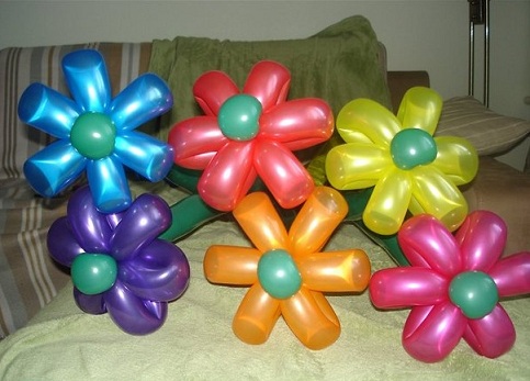 Букетики из воздушных шаров