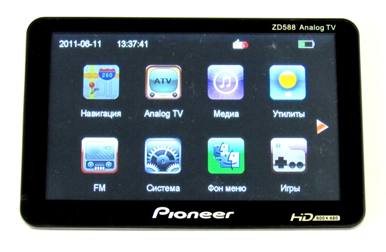 GPS навигатор Pioneer ZD 588 HDTV+ (Analog TV)