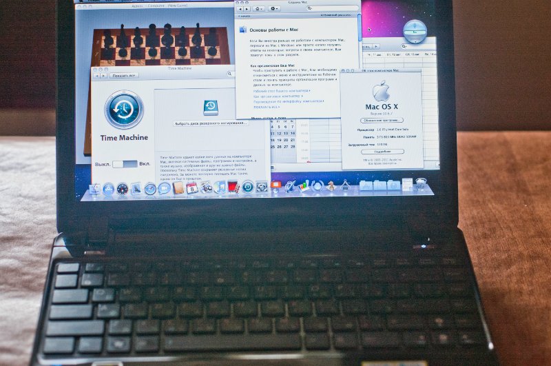 ноутбук с Apple Mac OS X