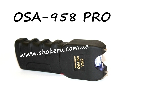 Электрошокер ОСА – 958 Pro+ (парализатор) в прорезиненном корпусе